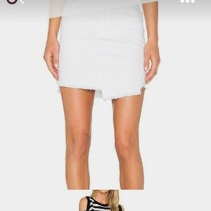 Rag & Bone Asymmetrical White Denim Skirt Size 26